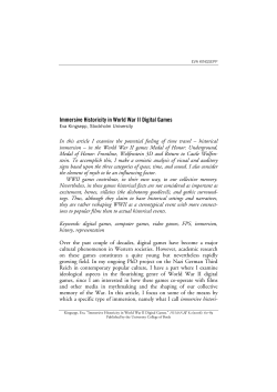 Immersive Historicity in World War II Digital Games