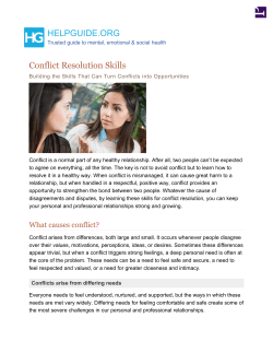 Conflict Resolution Skills: Building the Skills That Can Turn Conflicts
