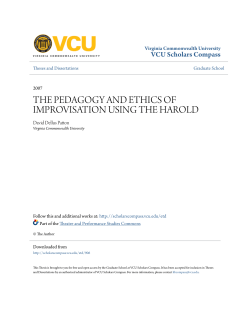 the pedagogy and ethics of improvisation using the harold