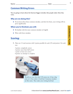 Scoring: - Love Your Pencil