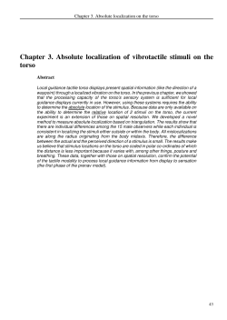 Chapter 3: Absolute localization of vibrotactile stimuli on the torso