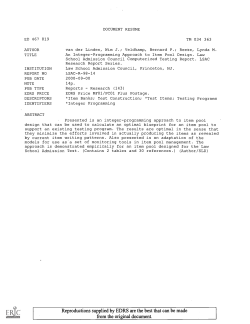 Reproductions supplied by EDRS are the best that can be made