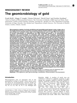 The geomicrobiology of gold