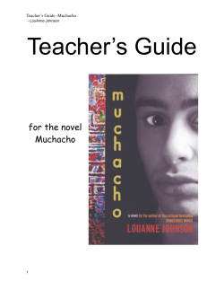Teacher Guide Muchacho