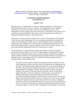 Constitutional Law Capsule Summary