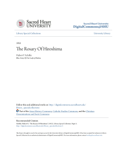 The Rosary Of Hiroshima - DigitalCommons@SHU
