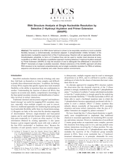RNA Structure Analysis at Single Nucleotide Resolution by Selective