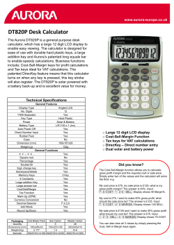 DT820P Desk Calculator