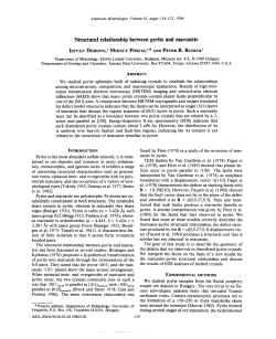 Structural relationship between pyrite and marcasite