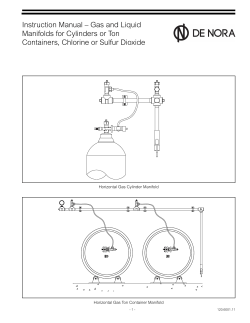 Instruction Manual – Gas and Liquid Manifolds for