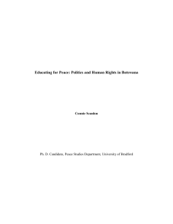 Educating for Peace: Politics and Human Rights in Botswana