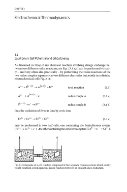 Electrochemical Thermodynamics