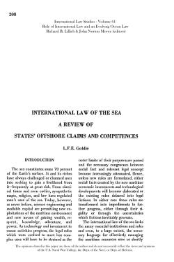 International Law of the Sea a Review of States` Offshore Claims