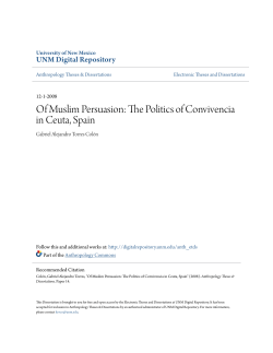 Of Muslim Persuasion: The Politics of Convivencia in Ceuta, Spain