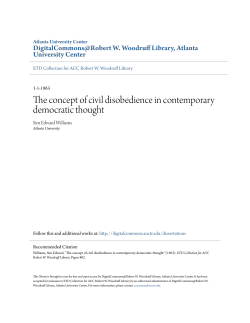 The concept of civil disobedience in contemporary democratic thought