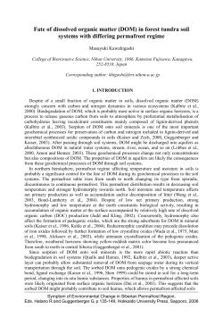 Fate of dissolved organic matter (DOM) in forest tundra soil systems