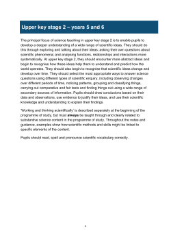 Upper key stage 2 &ndash; years 5 and 6