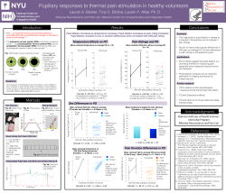 Pupillary responses to thermal pain stimulation in