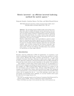 Metric inverted-an efficient inverted indexing method for metric spaces