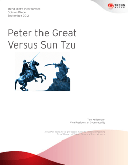 Peter the Great vs Sun Tzu - A Trend Micro Opinion Paper