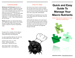 Quick and Easy Guide To Manage Your Macro Nutrients