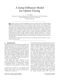 A Jump-Diffusion Model for Option Pricing