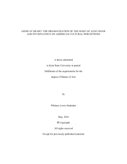 GOOD AT HEART: THE DRAMATIZATION OF THE DIARY OF ANNE