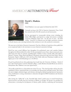 David L. Madeira - America`s Automotive Trust