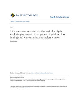 Homelessness as trauma : a theoretical analysis exploring treatment