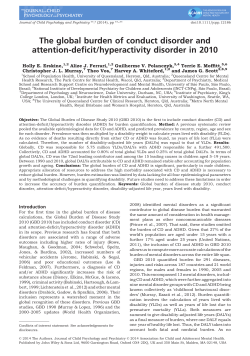 The global burden of conduct disorder and