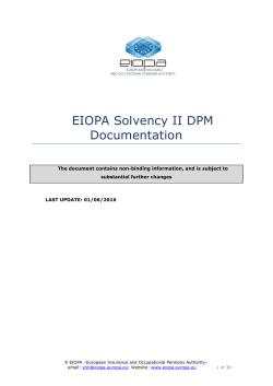 EIOPA DPM Documentation