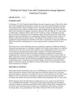 Packing for Camp: Loss and Compensation among Japanese