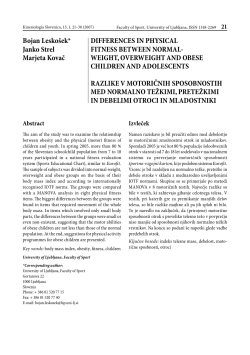 differences in physical fitness between normal