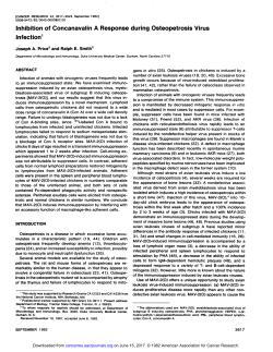 Inhibition of Concanavalin A Response during Osteopetrosis Virus