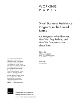 Small Business Assistance Programs in the United States