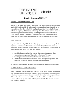 Faculty Resources - Pepperdine University Libraries