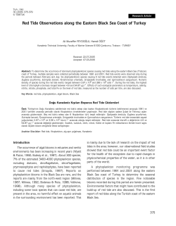 Red Tide Observations along the Eastern Black Sea