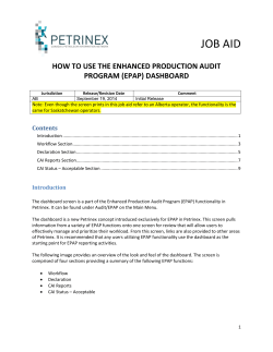 how to use the enhanced production audit program (epap