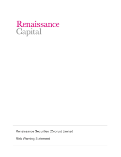 Risk Warning Statement