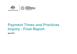Payment Times and Practices Inquiry