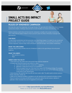 Small Acts Big Impact - Rules of Kindness