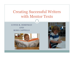 Creating Successful Writers with Mentor Texts