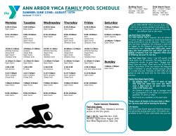 ANN ARBOR YMCA FAMILY POOL SCHEDULE