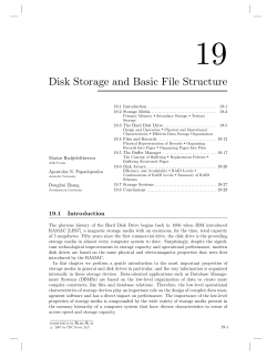 Disk Storage and Basic File Structure