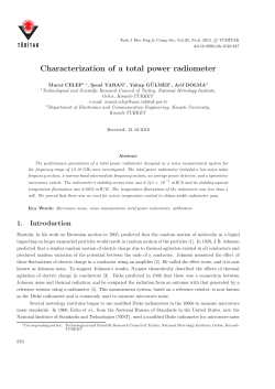 Characterization of a total power radiometer