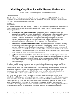 Modeling Crop Rotation with Discrete Mathematics