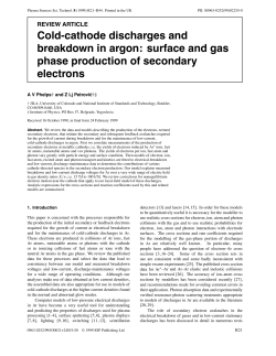 Cold-cathode discharges and breakdown in argon: surface and gas