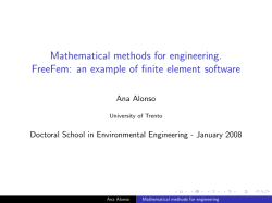 Mathematical methods for engineering. FreeFem: an example of