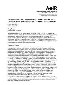 Print this article - AoIR Selected Papers of Internet Research