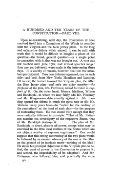 A Hundred and Ten Years of the Constitution